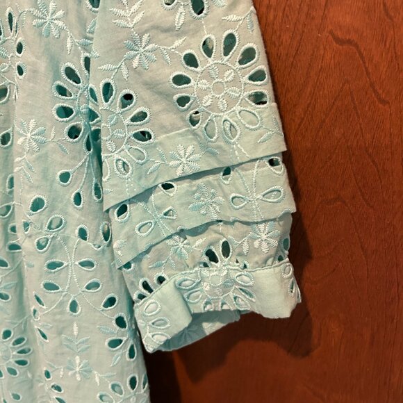 JCrew Puff-sleeve popover top in eyelet XXS - Picture 5 of 6